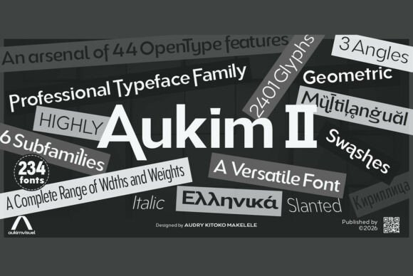Aukim II Sans Serif Typeface in Modern Branding and Interface Design