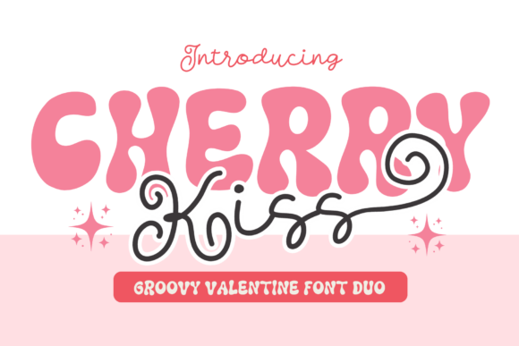 Cherry Kiss Duo Font: Where Handwritten Romance Meets Groovy Playfulness
