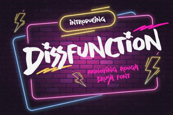 Dissfunction Font: A Rough Brush Display Font for Organic Design