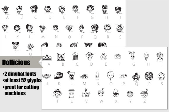 Dollicious Font: A Playful Dingbat Duo for Creators and Crafters