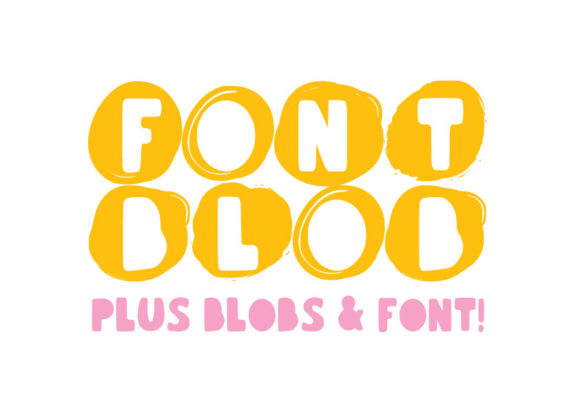 Font Blob Family: Rounded, Compressed, Delightfully Messy