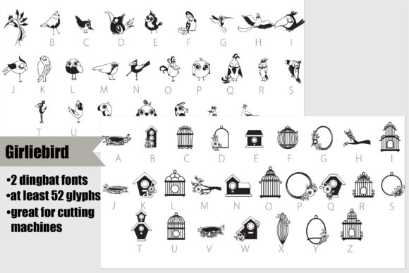 Girliebird Font: Whimsical Dingbat Design Assets for Creatives