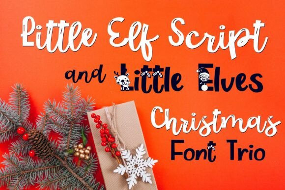 Little Elf Trio Font: A Whimsical Holiday Typeface Family for Creative Projects