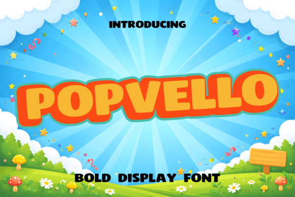 Popvello Font: A Playful Typeface That Brings Holiday Magic and Everyday Joy to Your Designs