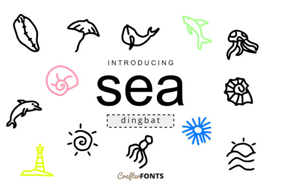 Sea Doodle Font: A Creative Dingbats Typeface for Eye-Catching Designs
